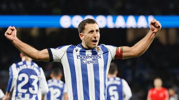 Mikel Oyarzabal anotó un doblete frente al Sevilla.