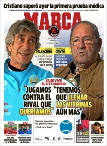 Portadas de la prensa mundial
