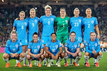 El once inicial de la selección inglesa. 