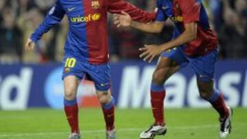 Messi y Henry, en su etapa com&uacute;n en el Bar&ccedil;a.