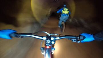 Freeride en los túneles de una mina: imágenes espectaculares