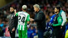 Pellegrini habla con Aitor Ruibal.