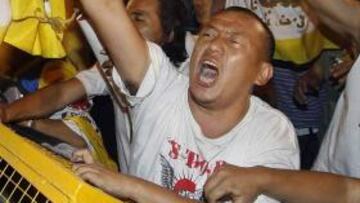 <b>ENÉRGICA PROTESTA.</b> Muchos son los exiliados tibetanos que protestan por las calles de Nueva Delhi.