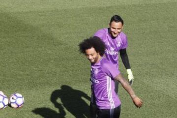Keylor Navas y Marcelo.