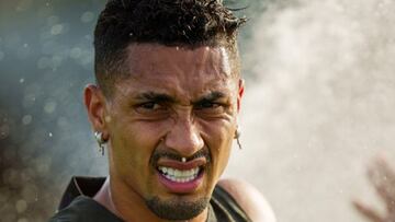 Raphinha, en un entrenamiento del Barça.