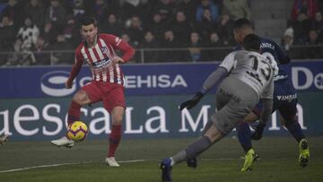 Así marcó Lucas en Huesca su primer gol como profesional, tras 107 partidos con el Atlético.