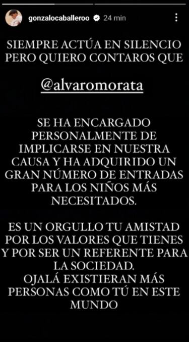 Morata y Gonzalo Caballero, unidos por una buena causa