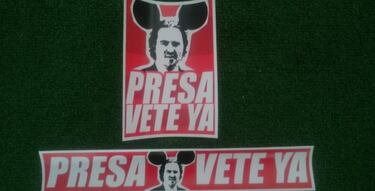Se repartieron carteles contra Zozulya antes del Rayo-Almería