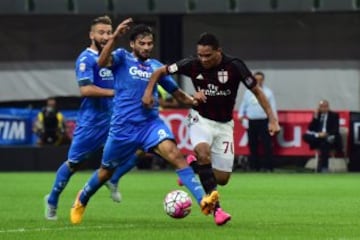 Milan le gana 2-1 al Empoli con gran actuación del goleador Carlos Bacca