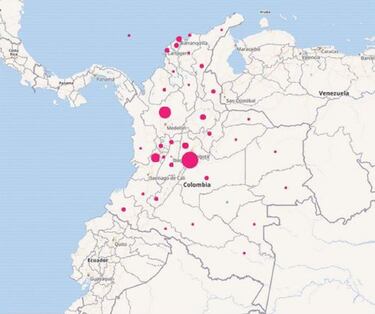 Mapa de casos y muertes por coronavirus por departamentos en Colombia: hoy, 28 de marzo