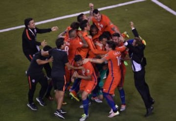 Así festejó la Roja su título Centenario