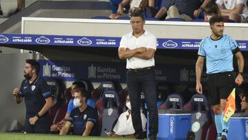 nacho Ambriz durante su debut en el Huesca