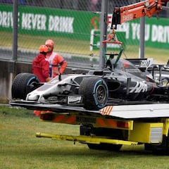 Grosjean, contra la FIA tras su accidente en la lluvia de Monza