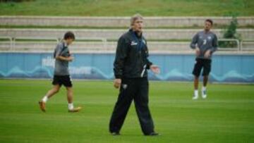 Entrenamiento del M&aacute;laga.