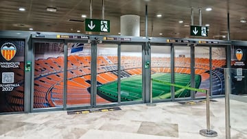 El Nou Mestalla presente en el aeropuerto de Valencia