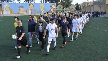 Los equipos cadetes del Alaró y La Unión salieron ayer juntos y acompañados de sus padres. El equipo infantil fue retirado de la competición tras la pelea.