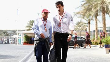 Niki Lauda y Toto Wolff.