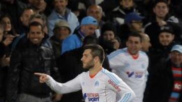 Gignac, durante la celebración del gol.