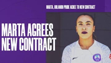 La brasile&ntilde;a Marta renueva su contrato con Orlando Pride.