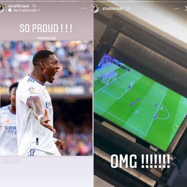 Las mujeres de Lucas Vázquez y Alaba lo dan todo al celebrar los goles del Real Madrid
