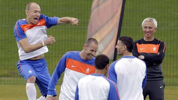 Entrenamiento de Holanda en Durban, Sud&aacute;frica.