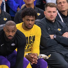 Lo que Bronny James está aprendiendo de Luka Doncic