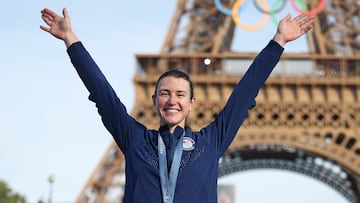 The 31-year-old athlete ended a 40-year medal drought for the U.S. at the Paris 2024 Olympic Games.