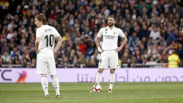 Benzema, durante el Real Madrid-Barcelona.