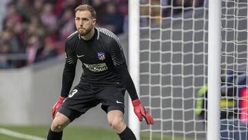 El guardameta esloveno del Atlético de Madrid, Jan Oblak, durante un partido.