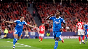 Vinicius celebró así el 0-1.