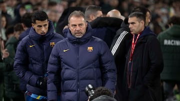 Hansi Flick durante el partido correspondiente a los octavos de final de la Copa del Rey disputado ante el Racing de Santander.