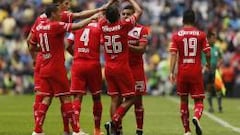 Trejo hizo el gol de los Diablos en el Estadio Azteca. 