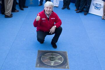 Inaguración de la placa conmemorativa a Ángel Nieto en el paseo de la fama de motociclismo en Jerez. 
