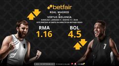 Real Madrid vs. Virtus Bolonia: horario, TV, pronósticos, estadísticas y clasificación