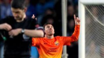 Messi marcó en Anoeta por décima jornada consecutiva.