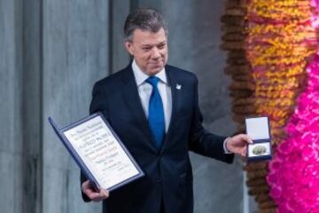 Juan Manuel Santos recibe el premio al Nobel de la Paz