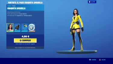 Skin Chaqueta Amarilla en Fortnite: ya disponible, precio y contenidos