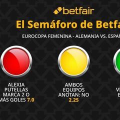 El Semáforo de Betfair: Alemania vs. España - Eurocopa femenina