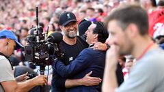 Klopp y Emery, en Anfield.