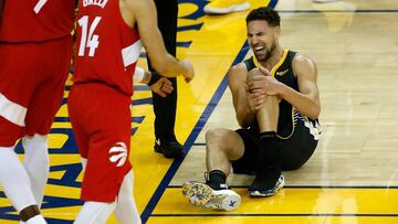 Golpe letal a los Warriors: lesi車n de rodilla de Klay Thompson