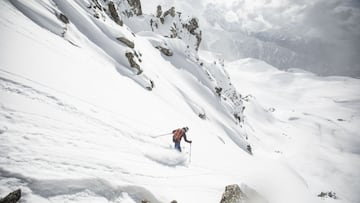 Sophie Lechasseur en las monta&ntilde;as nevadas de Georgia.