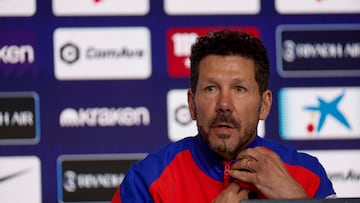 Simeone, en rueda de prensa.