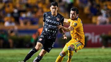 during the game Tigres UANL vs Necaxa corresponding to twelfth round of the Torneo Apertura Grita Mexico A21 of the Liga BBVA MX, at Universitario Stadium, on October 03, 2021.
<br><br>
durante el partido Tigres UANL vs N