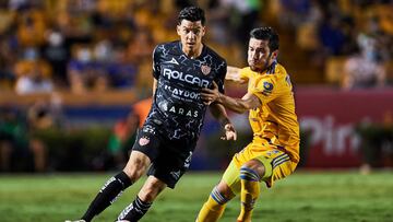 during the game Tigres UANL vs Necaxa corresponding to twelfth round of the Torneo Apertura Grita Mexico A21 of the Liga BBVA MX, at Universitario Stadium, on October 03, 2021.
 
 &amp;lt;br&amp;gt;&amp;lt;br&amp;gt;
 
 durante el partido Tigres UANL vs N