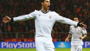 El delantero portugués del Real Madrid, tras marcar ante el Galatasaray.