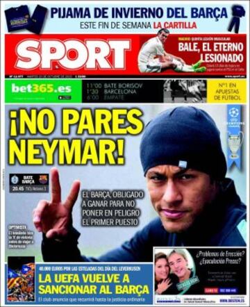 Portadas de la prensa deportiva