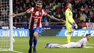 Correa marca el primer gol ante el Getafe. 