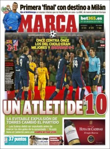 Portadas de la prensa mundial