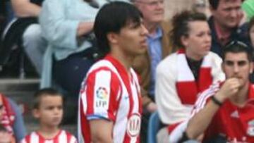 Agüero durante el último partido de Liga frente a Osasuna