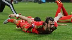Bale celebra la clasificaci&oacute;n a la Euro de Francia
 